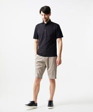 MNKHF74180 MICHEL KLEIN HOMME(ミッシェルクラン オム) サッカージャージ半袖ポロシャツ ブラック