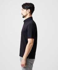 MNKHF74180 MICHEL KLEIN HOMME(ミッシェルクラン オム) サッカージャージ半袖ポロシャツ ブラック