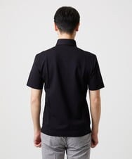 MNKHF74180 MICHEL KLEIN HOMME(ミッシェルクラン オム) サッカージャージ半袖ポロシャツ ブラック