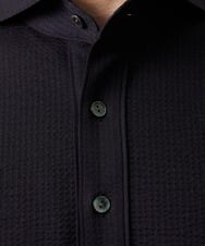 MNKHF74180 MICHEL KLEIN HOMME(ミッシェルクラン オム) サッカージャージ半袖ポロシャツ ブラック