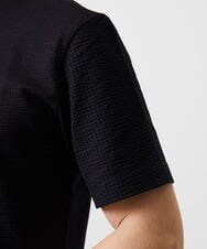 MNKHF74180 MICHEL KLEIN HOMME(ミッシェルクラン オム) サッカージャージ半袖ポロシャツ ブラック