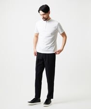 MNKHF75200 MICHEL KLEIN HOMME(ミッシェルクラン オム) モックネックハーフジップ半袖カットソー ホワイト