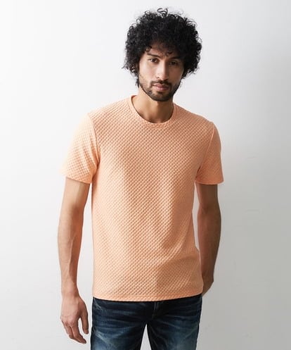 MNKHS14130 MICHEL KLEIN HOMME 《日本製》幾何柄ジャガードカットソー