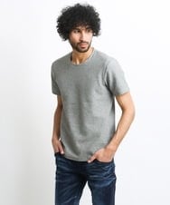 MNKHS14130 MICHEL KLEIN HOMME(ミッシェルクラン オム) 《日本製》幾何柄ジャガードカットソー グレー
