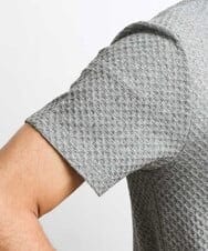MNKHS14130 MICHEL KLEIN HOMME(ミッシェルクラン オム) 《日本製》幾何柄ジャガードカットソー グレー