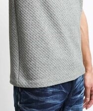 MNKHS14130 MICHEL KLEIN HOMME(ミッシェルクラン オム) 《日本製》幾何柄ジャガードカットソー グレー