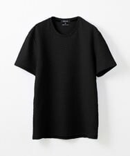MNKHS14130 MICHEL KLEIN HOMME(ミッシェルクラン オム) 《日本製》幾何柄ジャガードカットソー ブラック(94)