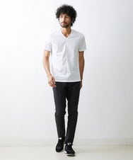 MNKHS18110 MICHEL KLEIN HOMME(ミッシェルクラン オム) 《日本製》BODY MAKE Vネックカットソー ホワイト