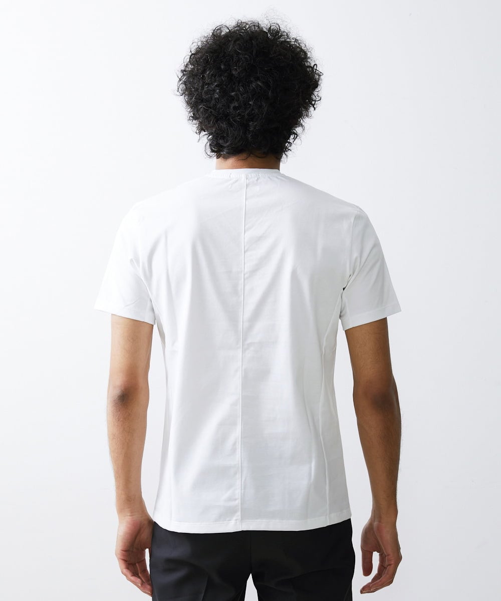 MNKHS18110 MICHEL KLEIN HOMME(ミッシェルクラン オム) 《日本製》BODY MAKE Vネックカットソー ホワイト