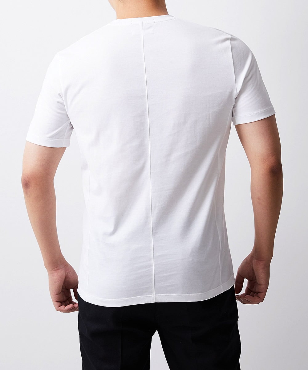 MNKHS19110 MICHEL KLEIN HOMME(ミッシェルクラン オム) 《日本製》BODY MAKE クルーネックカットソー ホワイト