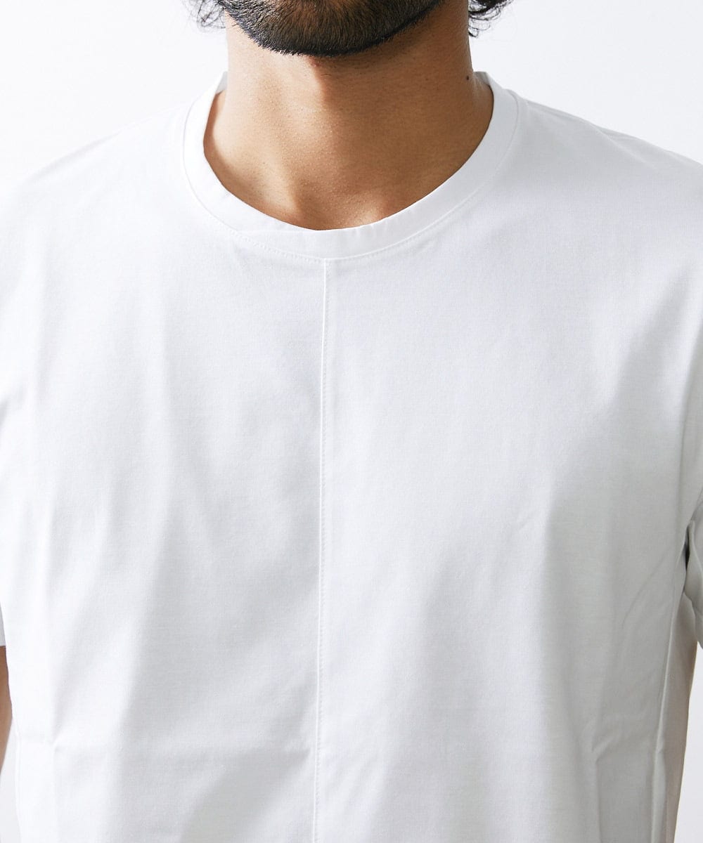 MNKHS19110 MICHEL KLEIN HOMME(ミッシェルクラン オム) 《日本製》BODY MAKE クルーネックカットソー ホワイト