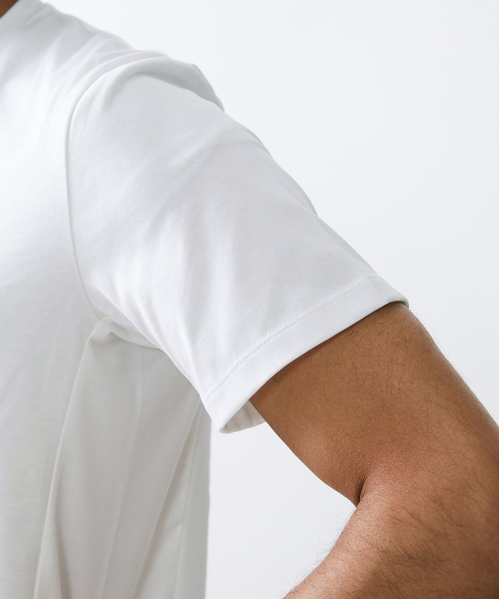 MNKHS19110 MICHEL KLEIN HOMME(ミッシェルクラン オム) 《日本製》BODY MAKE クルーネックカットソー ホワイト