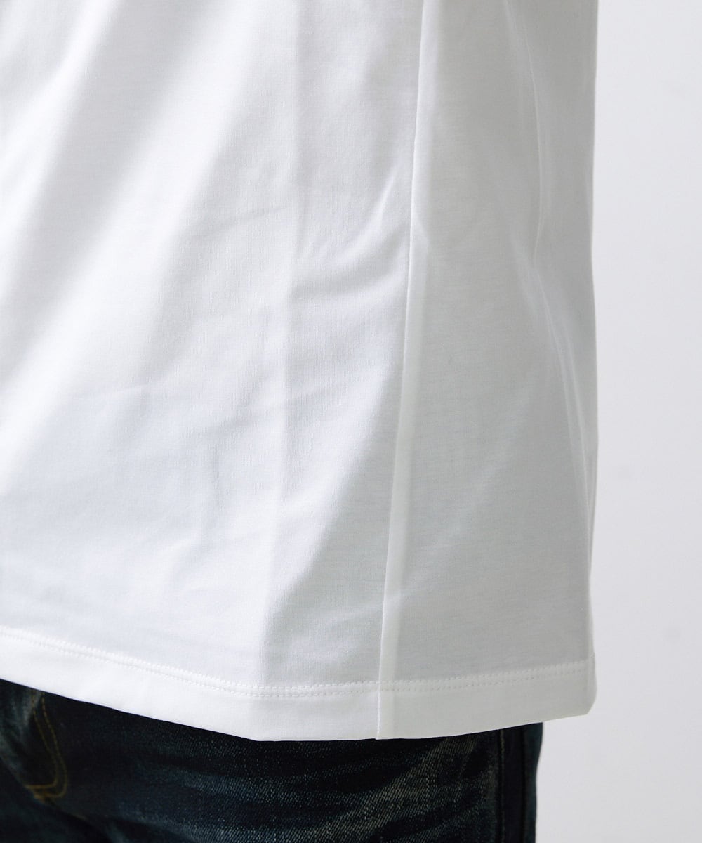 MNKHS19110 MICHEL KLEIN HOMME(ミッシェルクラン オム) 《日本製》BODY MAKE クルーネックカットソー ホワイト