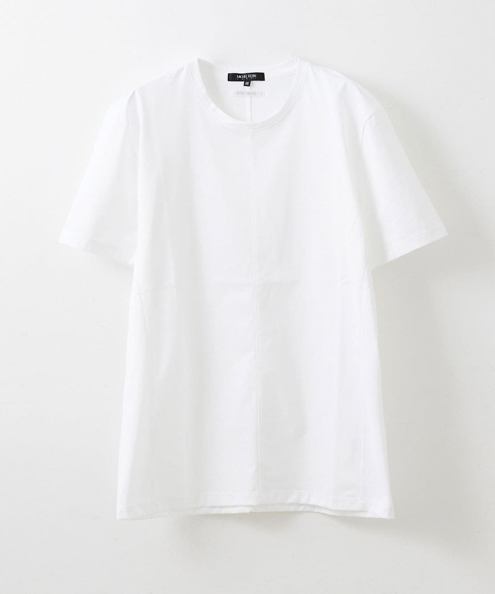 MNKHS19110 MICHEL KLEIN HOMME(ミッシェルクラン オム) 《日本製》BODY MAKE クルーネックカットソー ホワイト