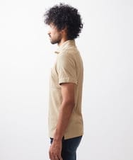 MNKHS21150 MICHEL KLEIN HOMME(ミッシェルクラン オム) 格子柄リンクス半袖ポロシャツ ベージュ