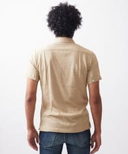 MNKHS21150 MICHEL KLEIN HOMME(ミッシェルクラン オム) 格子柄リンクス半袖ポロシャツ ベージュ