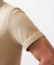 MNKHS21150 MICHEL KLEIN HOMME(ミッシェルクラン オム) 格子柄リンクス半袖ポロシャツ ベージュ