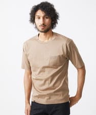MNKHV61150 MICHEL KLEIN HOMME(ミッシェルクラン オム) クルーネックリブカットソー ベージュ