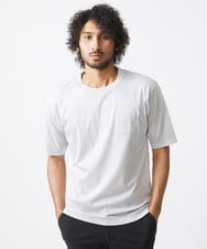 MNKHV61150 MICHEL KLEIN HOMME(ミッシェルクラン オム) クルーネックリブカットソー ライトグレー