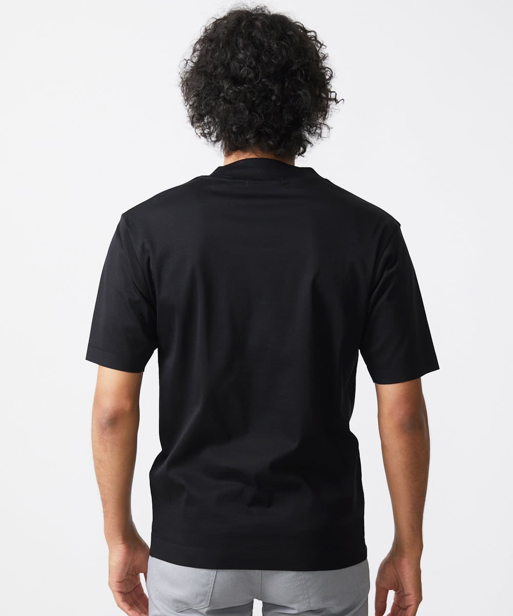 MNKHV61150 MICHEL KLEIN HOMME(ミッシェルクラン オム) クルーネックリブカットソー ブラック
