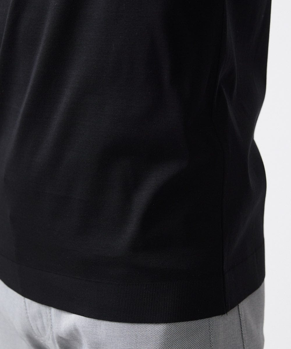 MNKHV61150 MICHEL KLEIN HOMME(ミッシェルクラン オム) クルーネックリブカットソー ブラック