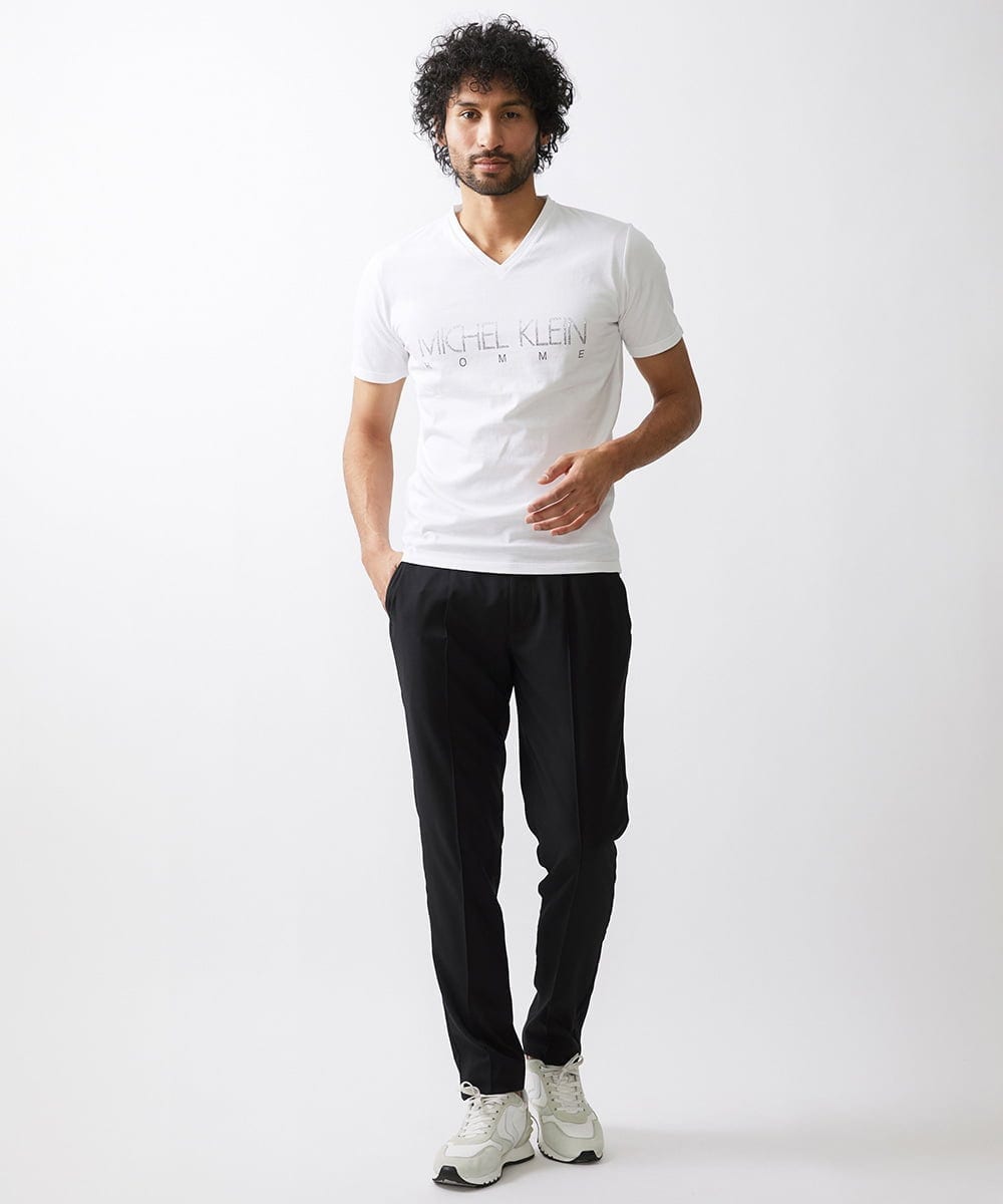 MNKHV64190 MICHEL KLEIN HOMME(ミッシェルクラン オム) ブランドロゴTシャツ ホワイト