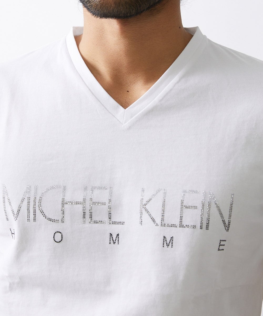 MNKHV64190 MICHEL KLEIN HOMME(ミッシェルクラン オム) ブランドロゴTシャツ ホワイト