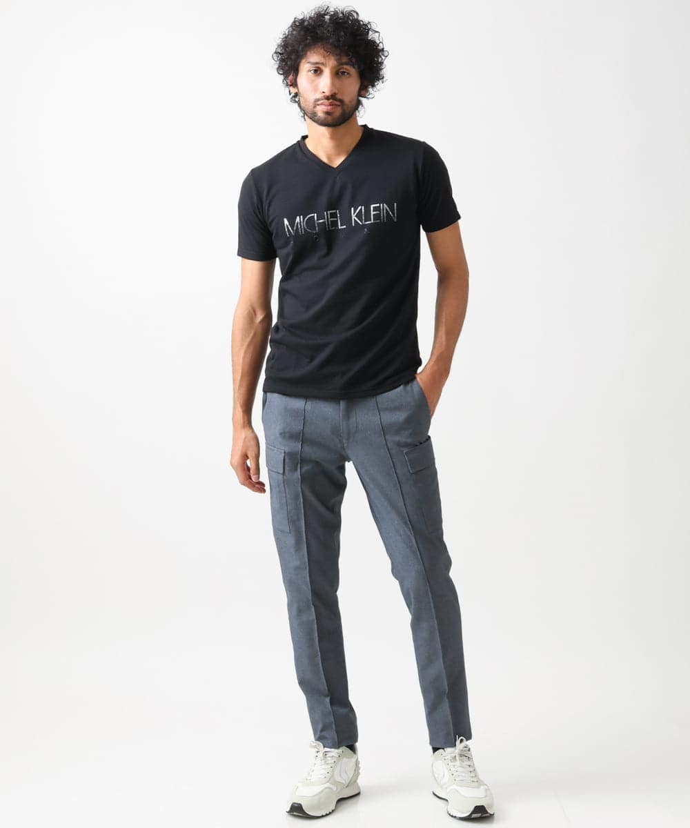 MNKHV64190 MICHEL KLEIN HOMME(ミッシェルクラン オム) ブランドロゴTシャツ ブラック