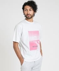 MNKHX63150 MICHEL KLEIN HOMME(ミッシェルクラン オム) プリント半袖カットソー ピンク