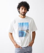 MNKHX63150 MICHEL KLEIN HOMME(ミッシェルクラン オム) プリント半袖カットソー ホワイト