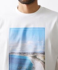 MNKHX63150 MICHEL KLEIN HOMME(ミッシェルクラン オム) プリント半袖カットソー ホワイト