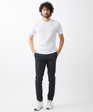 MNKHX64110 MICHEL KLEIN HOMME(ミッシェルクラン オム) ブロックジャガード半袖カットソー ホワイト