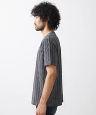 MNKHX64110 MICHEL KLEIN HOMME(ミッシェルクラン オム) ブロックジャガード半袖カットソー グレー
