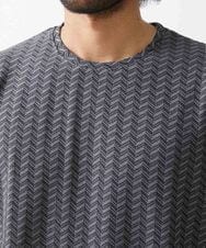 MNKHX64110 MICHEL KLEIN HOMME(ミッシェルクラン オム) ブロックジャガード半袖カットソー グレー