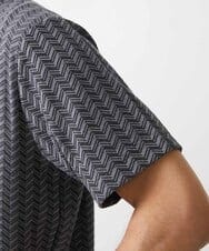 MNKHX64110 MICHEL KLEIN HOMME(ミッシェルクラン オム) ブロックジャガード半袖カットソー グレー