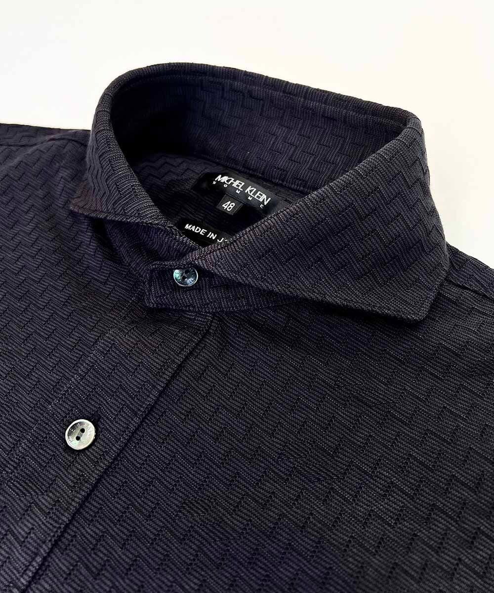 MNKHX69160 MICHEL KLEIN HOMME(ミッシェルクラン オム) リンクス半袖ポロシャツ ダークグレー