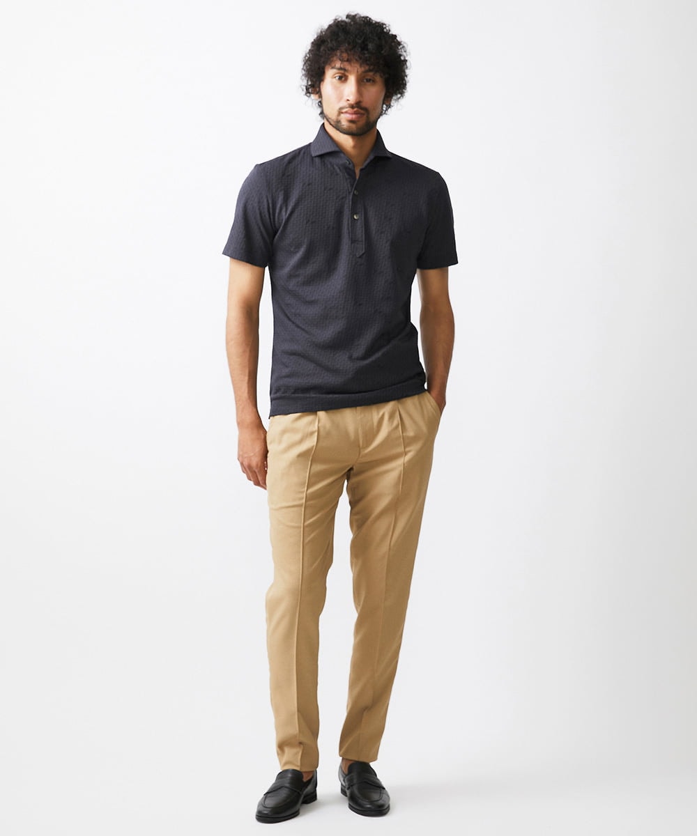 MNKHX69160 MICHEL KLEIN HOMME(ミッシェルクラン オム) リンクス半袖ポロシャツ ダークグレー