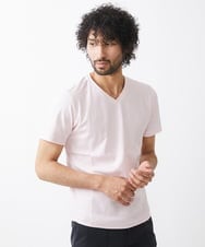 MNKHX71150 MICHEL KLEIN HOMME(ミッシェルクラン オム) 《日本製》立体柄半袖カットソー ピンク
