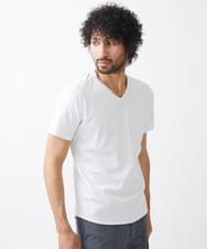 MNKHX71150 MICHEL KLEIN HOMME(ミッシェルクラン オム) 《日本製》立体柄半袖カットソー ライトグレー