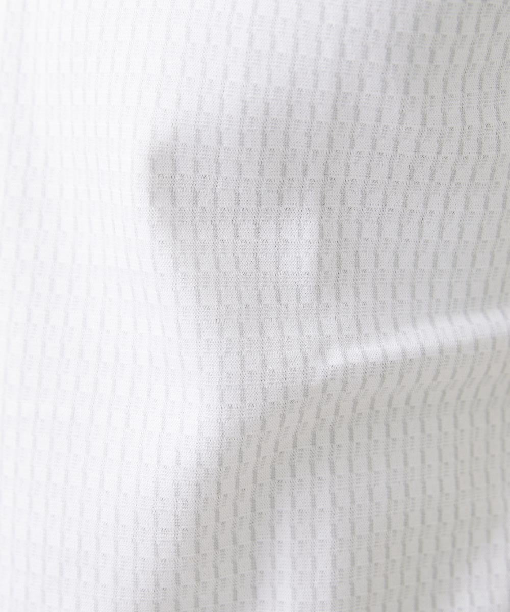MNKHX71150 MICHEL KLEIN HOMME(ミッシェルクラン オム) 《日本製》立体柄半袖カットソー ライトグレー(91)