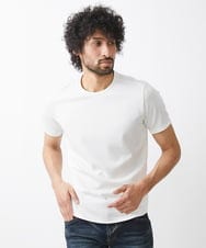 MNKHX72110 MICHEL KLEIN HOMME(ミッシェルクラン オム) 【2024年モデル】ダブルフェイスクルーネック半袖カットソー ホワイト