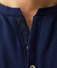 MNKIC62170 MICHEL KLEIN HOMME(ミッシェルクラン オム) ヘンリーネック半袖カットソー ネイビー