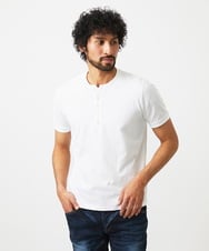MNKIC62170 MICHEL KLEIN HOMME(ミッシェルクラン オム) ヘンリーネック半袖カットソー ホワイト