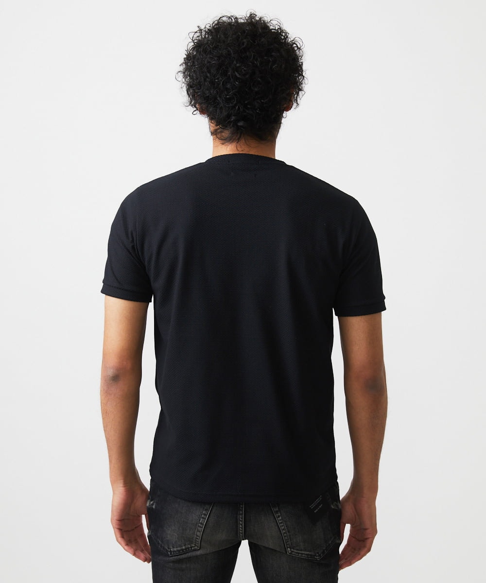 MNKIC62170 MICHEL KLEIN HOMME(ミッシェルクラン オム) ヘンリーネック半袖カットソー ブラック