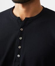 MNKIC62170 MICHEL KLEIN HOMME(ミッシェルクラン オム) ヘンリーネック半袖カットソー ブラック