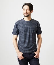 MNKID52180 MICHEL KLEIN HOMME(ミッシェルクラン オム) 《日本製》オリジナル総柄半袖カットソー ダークグレー