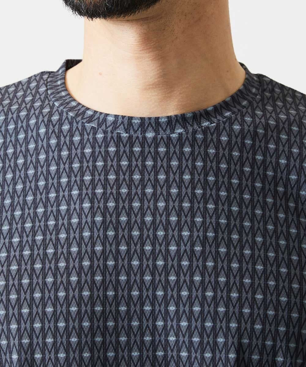 MNKID52180 MICHEL KLEIN HOMME(ミッシェルクラン オム) 《日本製》オリジナル総柄半袖カットソー ダークグレー