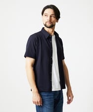 MNKIF01200 MICHEL KLEIN HOMME(ミッシェルクラン オム) クールマックス前空きポロシャツ ネイビー