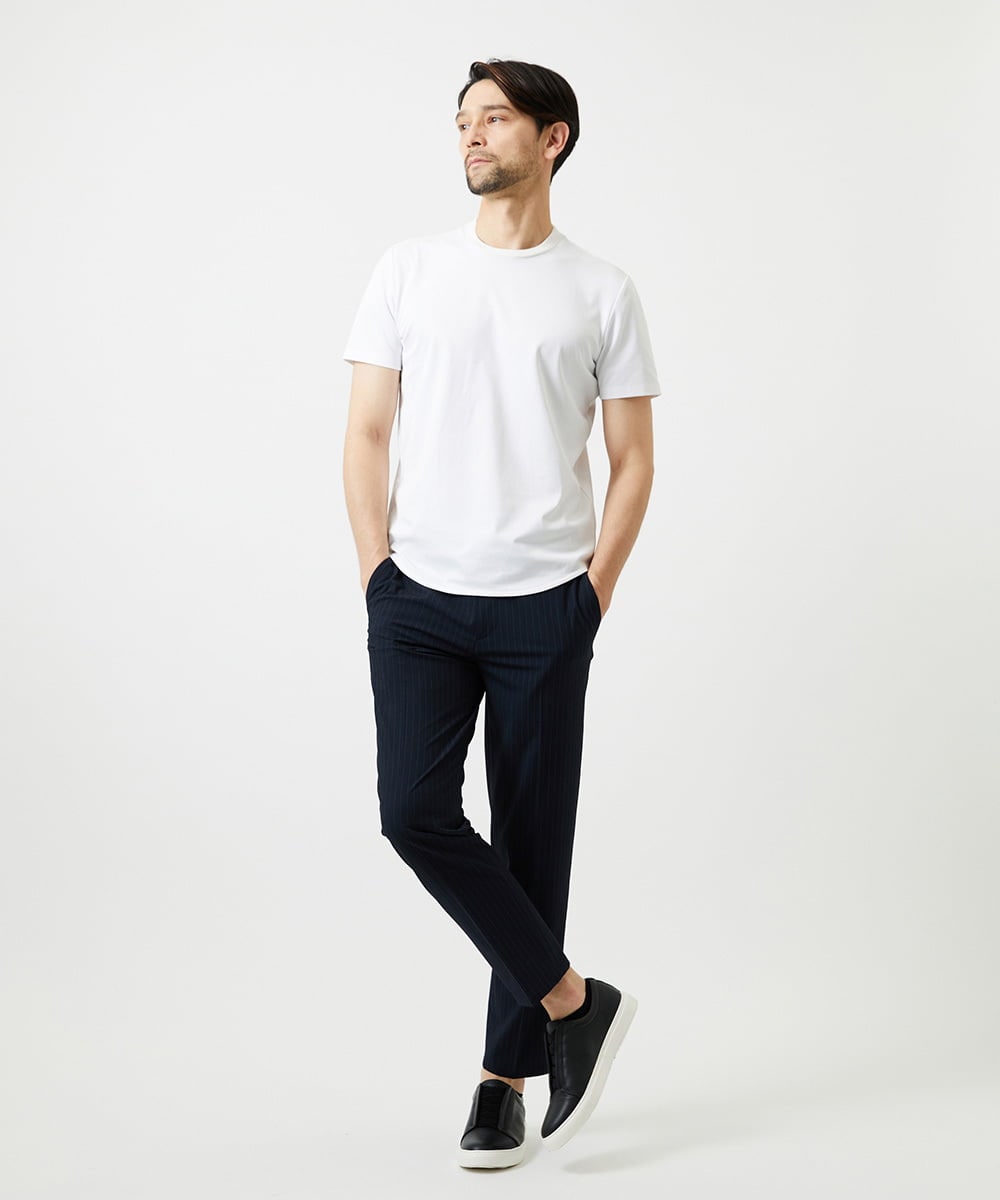 MNKIF50150 MICHEL KLEIN HOMME(ミッシェルクラン オム) ドライクルーネック半袖カットソー ホワイト