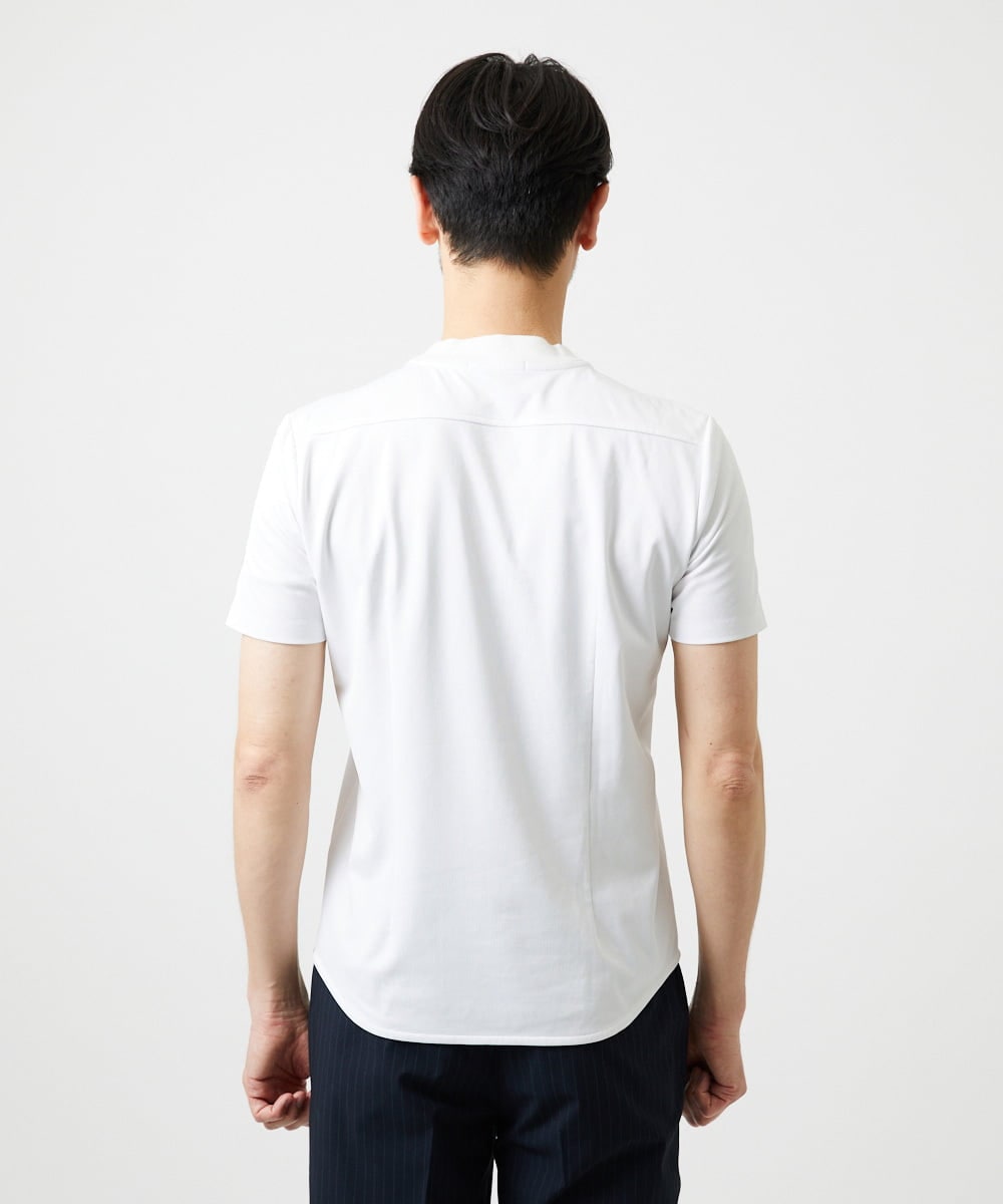 MNKIF50150 MICHEL KLEIN HOMME(ミッシェルクラン オム) ドライクルーネック半袖カットソー ホワイト